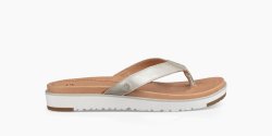 Women's UGG Lorrie Metallic Flip Flop SILVER