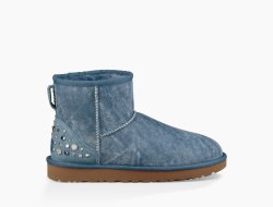 Women's UGG Mini Studded Bling Boot LIGHT DENIM