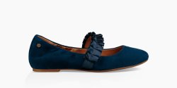 Women's UGG Thea Ruffle Ballet Flat NAVY