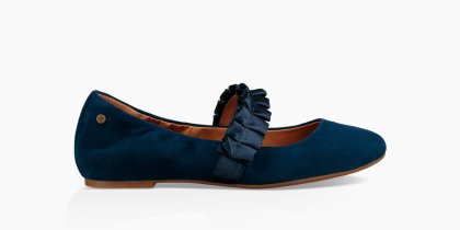 Women\'s UGG Thea Ruffle Ballet Flat NAVY