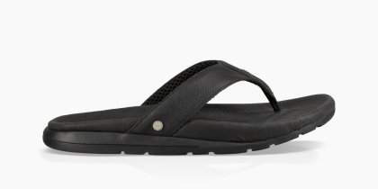 Men\'s UGG Tenoch Luxe Flip Flop BLACK