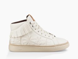 Men's UGG Cali Sneaker High Fringe Palms WHITE