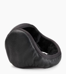 Men's UGG Leather Wrap Around Earmuff BLACK
