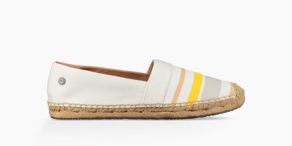 Women\'s UGG Renada Stripe Flat WHITE