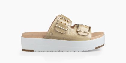 Women\'s UGG Cammie Metallic Sandal GOLD