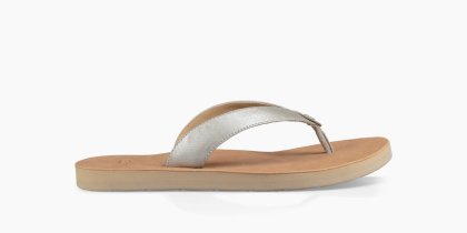 Women\'s UGG Tawney Metallic Sandal SILVER