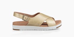 Women's UGG Kamile Metallic Sandal GOLD