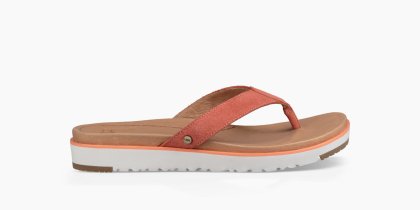Women\'s UGG Lorrie Flip Flop FUSION CORAL