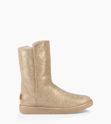 Women's UGG Abree Short II Stardust Boot METALLIC GOLD