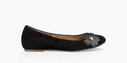 Women's UGG Thea Poppy Ballet Flat BLACK