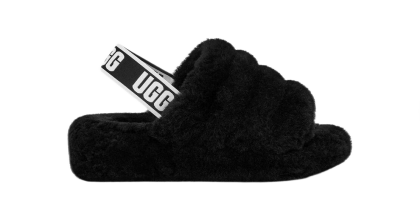 UGG Slippers FLUFF YEAH SLIDE BLACK
