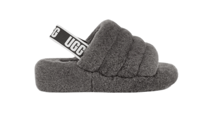 UGG Slippers FLUFF YEAH SLIDE CHARCOAL
