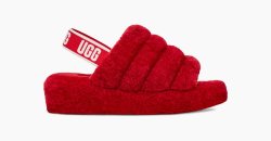 UGG Slippers FLUFF YEAH SLIDE RIBBON RED