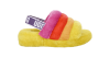 UGG PRIDE FLUFF YEAH SLIDE PRIDE RAINBOW YELLOW