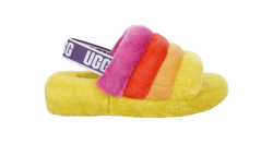 UGG PRIDE FLUFF YEAH SLIDE PRIDE RAINBOW YELLOW