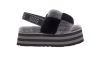 UGG DISCO CHECKER SLIDE BLACK / DARK GREY
