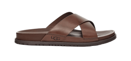 UGG WAINSCOTT SLIDE GRIZZLY LEATHER