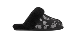 UGG SCUFFETTE II FLORAL FOIL BLACK