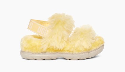 UGG FLUFF SUGAR SANDAL YELLOW