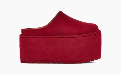 UGG X MOLLY GODDARD PLATFORM DEEP RED