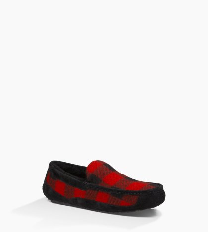 Men\'s UGG Ascot Plaid REDWOOD