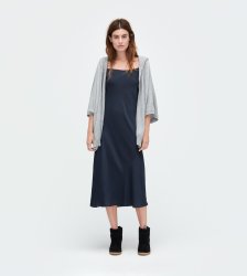 Women's UGG Sweater Knit Zip-Up Poncho GREY