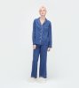 Women's UGG Raven Check Button-up Sleep Shirt NAVY / CREAM