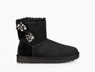 Women's UGG Mini Bailey Bow Brilliant BLACK