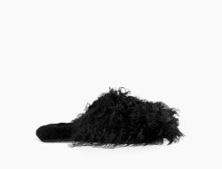 Women's UGG Fluff Momma Mongolian Clog BLACK