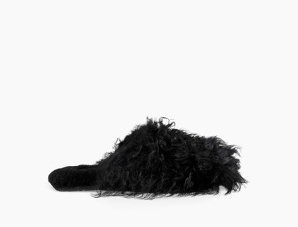 Women\'s UGG Fluff Momma Mongolian Clog BLACK