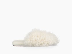 Women's UGG Fluff Momma Mongolian Clog WHITE