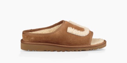 Women\'s UGG Slide CHESTNUT / NATURAL