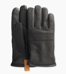Men's UGG Casual Leather Glove With Pull Tab BLACK