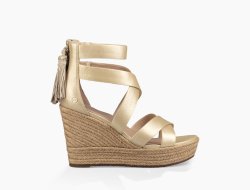 Women's UGG Raquel Metallic Platform SOFT GOLD