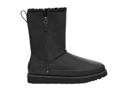 UGG CLASSIC ZIP SHORT BLACK
