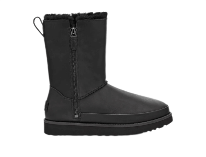 UGG CLASSIC ZIP SHORT BLACK