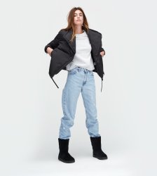 Women's UGG Short Fashion Puffer Jacket BLACK