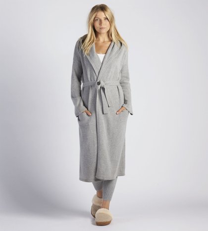 Women\'s UGG Evie Cashmere Robe GREY HEATHER