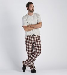 Grant Pajama Set SEAL HEATHER/PLAID TIMELE