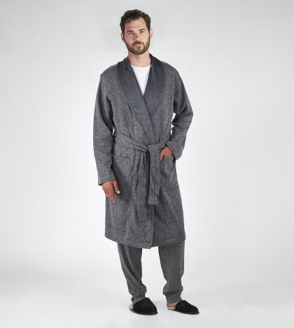 Men\'s UGG Robinson Robe GRANITE HEATHER
