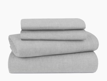 Luxe Herringbone Sheet Set GREY