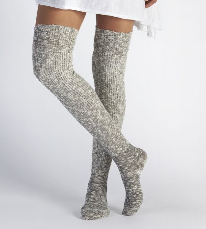 Women\'s UGG Slouchy Slub Thigh High Sock NIGHTFALL
