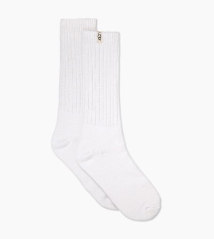 Women\'s UGG Rib Knit Slouchy Crew Sock CREAM