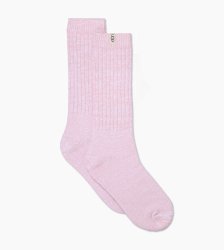Women's UGG Rib Knit Slouchy Crew Sock PETAL