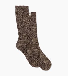 Men's UGG Patchwork Crew Sock STORMY GREY PATCHWORK