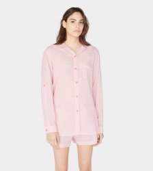 Women's UGG Maisie Gingham PJ Top FIRE OPAL