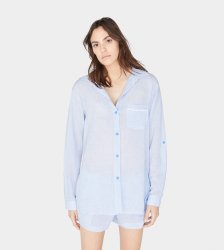 Women's UGG Maisie Gingham PJ Top MOONSTONE