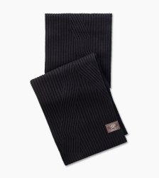 Men's UGG Ribbed Oversized Scarf BLACK