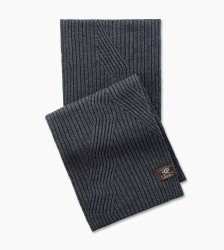 Men's UGG Ribbed Oversized Scarf CHARCOAL HEATHER