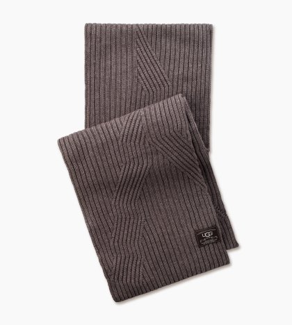 Men\'s UGG Ribbed Oversized Scarf FAWN HEATHER